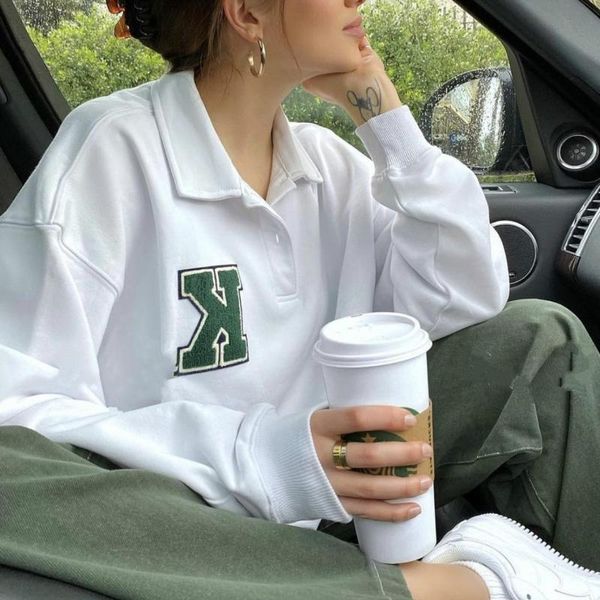 women's hoodies & sweatshirts vintage street tide white letter embroidered collar sweatshirt women autumn y2k kpop ins oversized preppy, Black
women's hoodies & sweatshirts vintage street tide white letter embroidered collar sweatshirt women autumn y2k kpop ins oversized preppy, Black