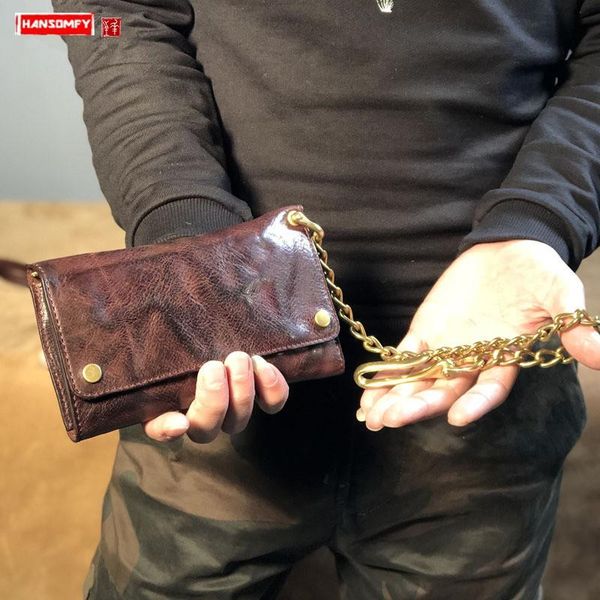 wallets genuine leather long wallet men purse copper chain dismantling men's medium and card holder fold, Red;black
wallets genuine leather long wallet men purse copper chain dismantling men's medium and card holder fold, Red;black