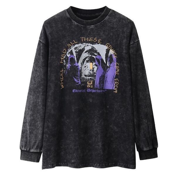 men's sweaters vintage washed t shirt long sleeve dark ghost print streetwear pullover casual harajuku retro tees spring, White;black
men's sweaters vintage washed t shirt long sleeve dark ghost print streetwear pullover casual harajuku retro tees spring, White;black