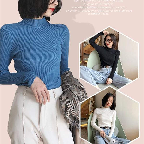 sweater women's retro autumn and winter new avocado green half-high neck tight-fitting sweater all-match bottoming shirt warm, White;black
sweater women's retro autumn and winter new avocado green half-high neck tight-fitting sweater all-match bottoming shirt warm, White;black