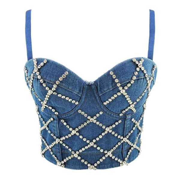 fashion diamond denim crop glitter strass femme corset party club festival clothing 210623, White
fashion diamond denim crop glitter strass femme corset party club festival clothing 210623, White