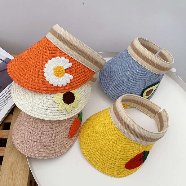 children's open hairpin hat summer boys and girls' big brim straw hat sun outdoor protection baby visor cap, Yellow
children's open hairpin hat summer boys and girls' big brim straw hat sun outdoor protection baby visor cap, Yellow