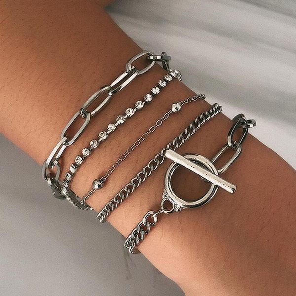 link, chain 5pcs boho bangle set crystal bead bracelet women charm party wedding summer gold silver color jewelry bracelets, Black
link, chain 5pcs boho bangle set crystal bead bracelet women charm party wedding summer gold silver color jewelry bracelets, Black