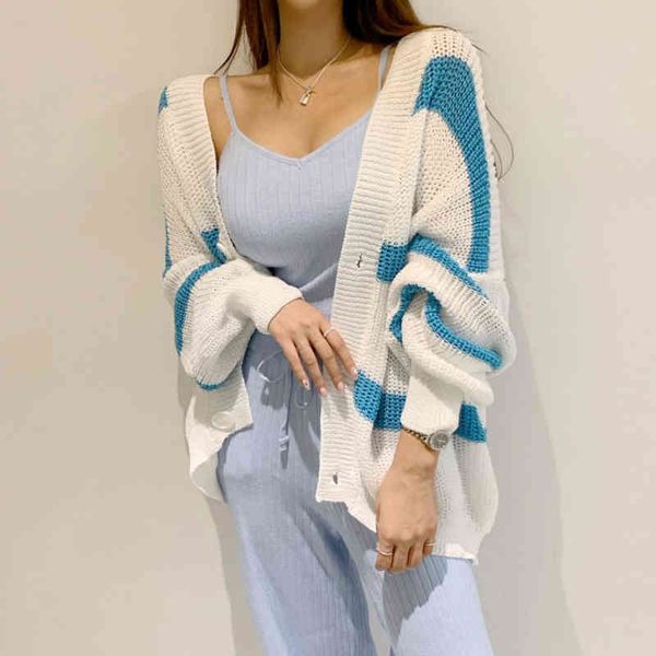 women's sweaters knitted cardigan loose coat spring and autumn striped knitwear female streetwear casual outerwear 9hdb, White;black
women's sweaters knitted cardigan loose coat spring and autumn striped knitwear female streetwear casual outerwear 9hdb, White;black