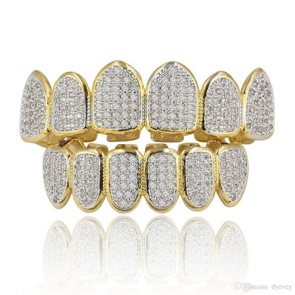 18k real gold plated all iced out luxury cubic zirconia gold grillz set with extra molding bars included, Black
18k real gold plated all iced out luxury cubic zirconia gold grillz set with extra molding bars included, Black