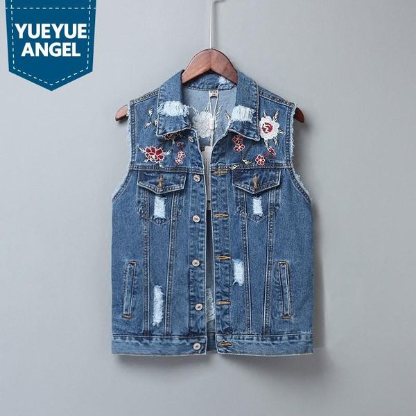 women's vests ethnic style single breasted retro folk embroidery floral embellished womens colete feminino fashion ripped korea jean ja, Black;white
women's vests ethnic style single breasted retro folk embroidery floral embellished womens colete feminino fashion ripped korea jean ja, Black;white
