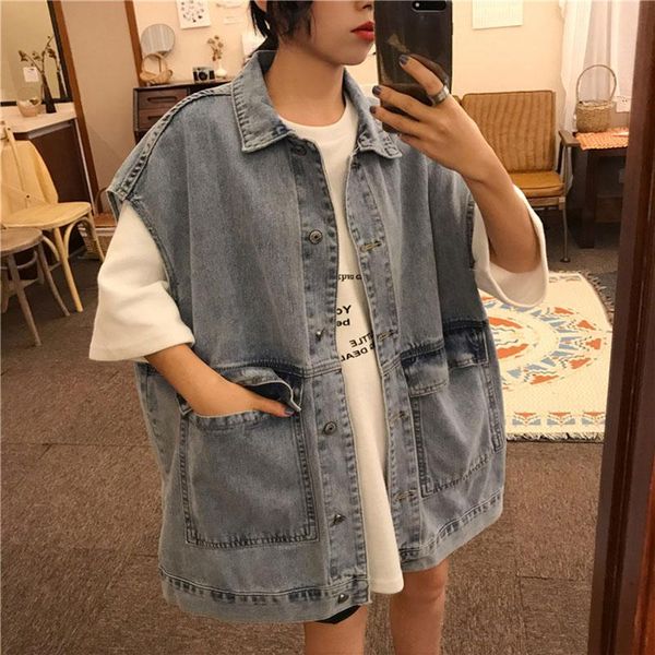 women's vests cowboy vest female spring autumn loose 2021 women korean wild bf harajuku wind tooling sleeveless jacket tide d002, Black;white
women's vests cowboy vest female spring autumn loose 2021 women korean wild bf harajuku wind tooling sleeveless jacket tide d002, Black;white