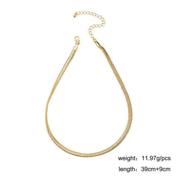 2021 ins new gold snake chain minimalist minimalism choker necklaces trendy korean fashion chic party jewelry, Golden;silver
2021 ins new gold snake chain minimalist minimalism choker necklaces trendy korean fashion chic party jewelry, Golden;silver