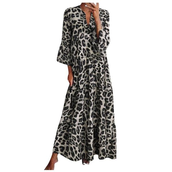 casual dresses women long maxi dress summer autumn v neck leopard print flare sleeve boho vestidos vintage ladies beach party loose, Black;gray
casual dresses women long maxi dress summer autumn v neck leopard print flare sleeve boho vestidos vintage ladies beach party loose, Black;gray