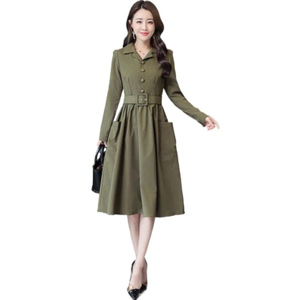 women's trench coats 2021 spring and autumn windbreaker mid-length coat dress thin, Tan;black
women's trench coats 2021 spring and autumn windbreaker mid-length coat dress thin, Tan;black