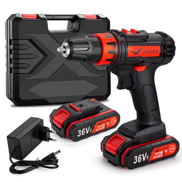 professiona electric drills 36v cordless drill mini wireless power driver screwdriver with 2 lithium-ion batteries tools
professiona electric drills 36v cordless drill mini wireless power driver screwdriver with 2 lithium-ion batteries tools