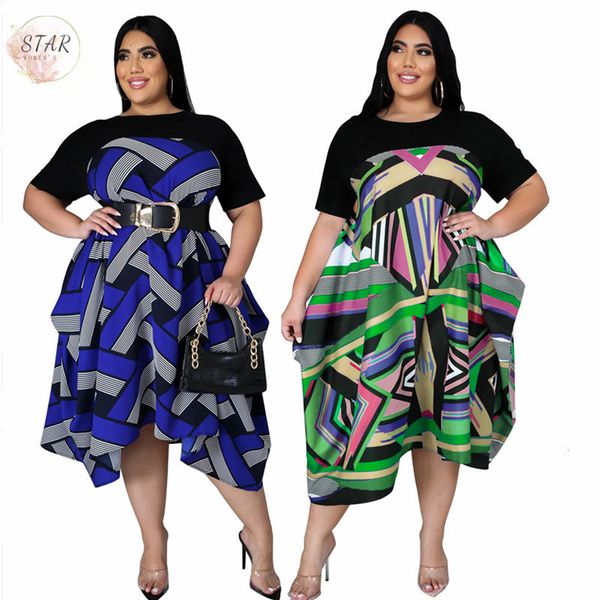2021 plus size maxi es for women patchwork summer loose casual short sleeve irregular hem new wholesale dropshipping hn37, Black;gray
2021 plus size maxi es for women patchwork summer loose casual short sleeve irregular hem new wholesale dropshipping hn37, Black;gray