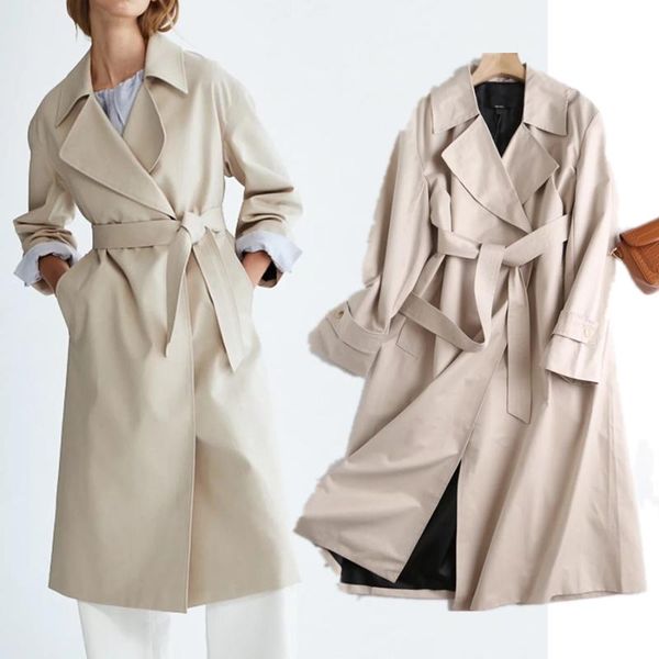 women's trench coats withered england style office lady overcoat women vintage sahes notched cotton oversize coat fashion long jacket, Tan;black
women's trench coats withered england style office lady overcoat women vintage sahes notched cotton oversize coat fashion long jacket, Tan;black