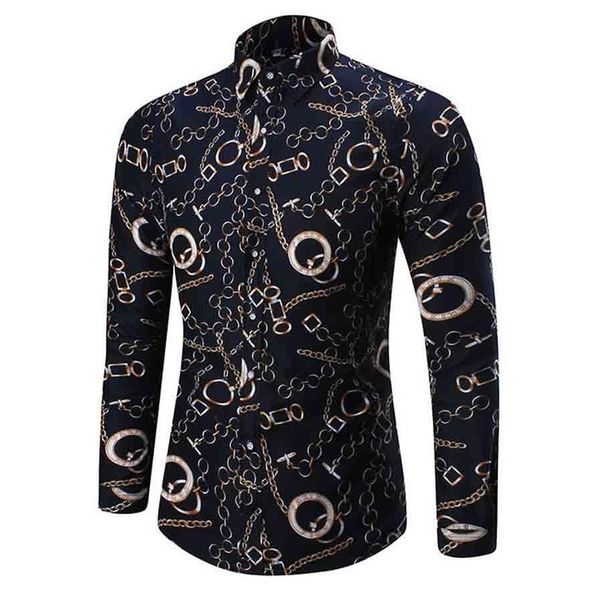 iron chain comfortable men's long-sleeved shirt comfortable fit fashion retro style travel office entertainment, White;black
iron chain comfortable men's long-sleeved shirt comfortable fit fashion retro style travel office entertainment, White;black