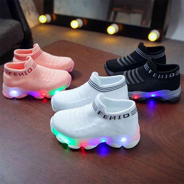 kids sneakers children baby girls boys letter mesh led luminous socks sport run sneakers shoes sapato infantil light up shoes 210915, Black
kids sneakers children baby girls boys letter mesh led luminous socks sport run sneakers shoes sapato infantil light up shoes 210915, Black