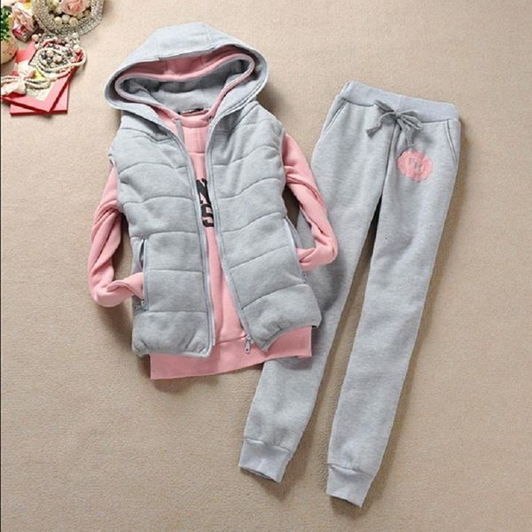 2021 selling women's sweatshirt vest pants 3 pieces set plus velvet thickening plus size casual nice suit wholesale, Gray
2021 selling women's sweatshirt vest pants 3 pieces set plus velvet thickening plus size casual nice suit wholesale, Gray