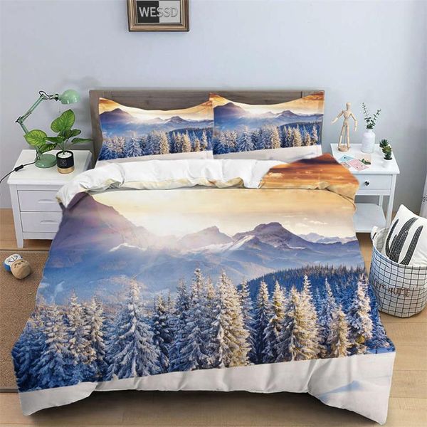 bedding sets snow mountain 3d landscape duvet cover set nordic bed for children twin king size euro soft bedspread
bedding sets snow mountain 3d landscape duvet cover set nordic bed for children twin king size euro soft bedspread
