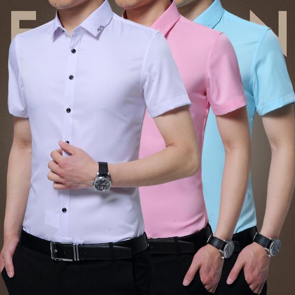 men's casual shirts elegant -5xl male tee men social dress button turn down collar slim fit clothes camisa, White;black
men's casual shirts elegant -5xl male tee men social dress button turn down collar slim fit clothes camisa, White;black