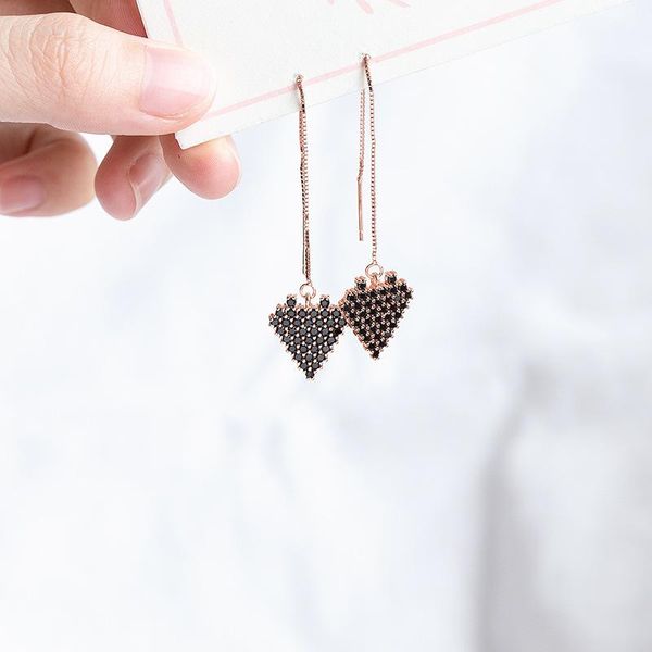stud korean love full of tassel earrings wild 925 sterling silver micro-set heart-shaped long temperament, Golden;silver
stud korean love full of tassel earrings wild 925 sterling silver micro-set heart-shaped long temperament, Golden;silver