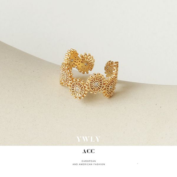 baroque zircon open ring french temperament fashion light luxury inlaid with diamond ywly, Silver
baroque zircon open ring french temperament fashion light luxury inlaid with diamond ywly, Silver