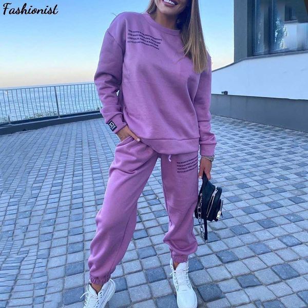 women's set sweatshirt tracksuits letter print two pieces set casual pants suit autumn long sleeve pullover female tracksuit 210709, White
women's set sweatshirt tracksuits letter print two pieces set casual pants suit autumn long sleeve pullover female tracksuit 210709, White