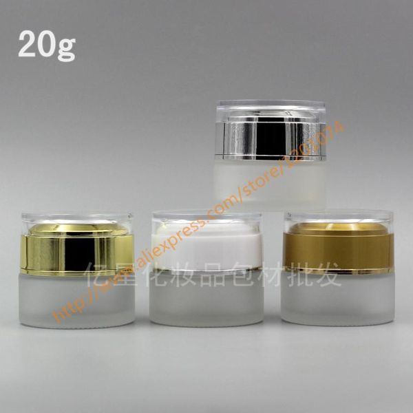 20g clear frosted glass cream jar with shiny silver/white/gold/matte gold acrylic cover,20 gram cosmetic jar,for eye cream
20g clear frosted glass cream jar with shiny silver/white/gold/matte gold acrylic cover,20 gram cosmetic jar,for eye cream