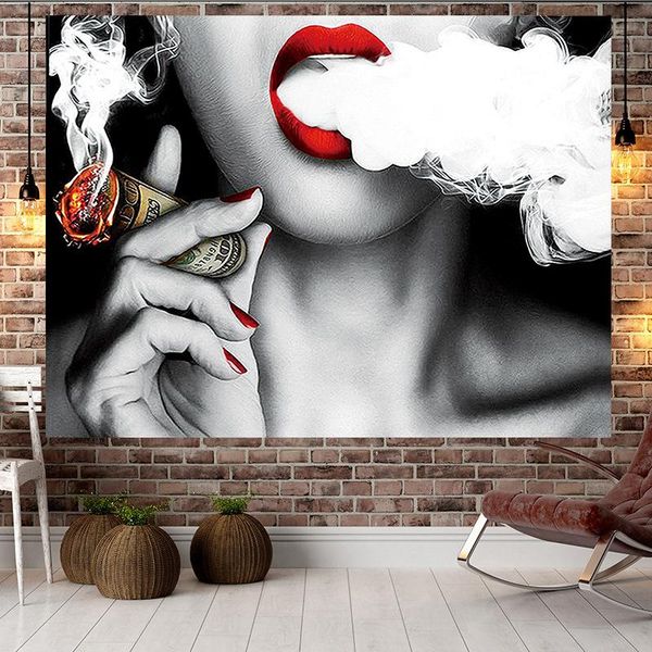 tapestries ffo hippe red lip cigarettes tapestry wall hanging abstract painting dollar smoke personality blankets
tapestries ffo hippe red lip cigarettes tapestry wall hanging abstract painting dollar smoke personality blankets