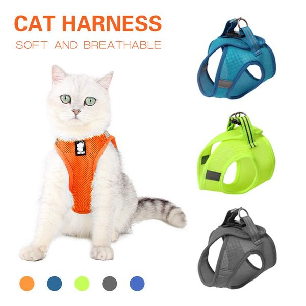 cat collars & leads reflective dog harness vest mesh breathable adjustable pet harnesses leash set outdoor walking training clothes supplies
cat collars & leads reflective dog harness vest mesh breathable adjustable pet harnesses leash set outdoor walking training clothes supplies