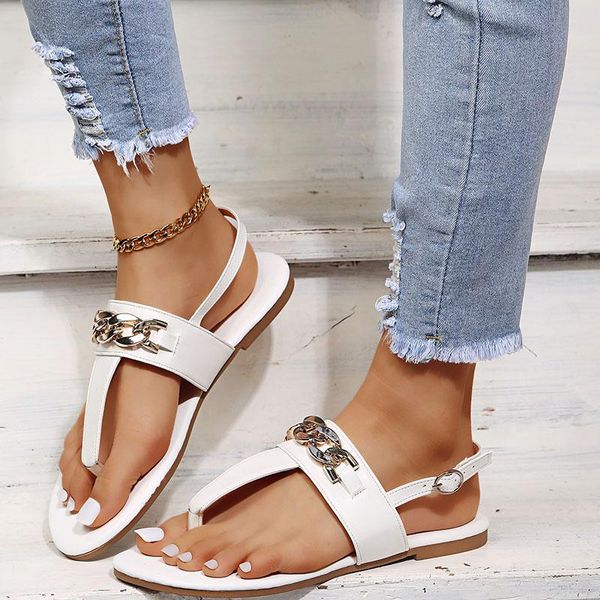sandals women summer fashion women's 2021 metal chain shoes flip flops flat woman zapatillas mujer, Black
sandals women summer fashion women's 2021 metal chain shoes flip flops flat woman zapatillas mujer, Black
