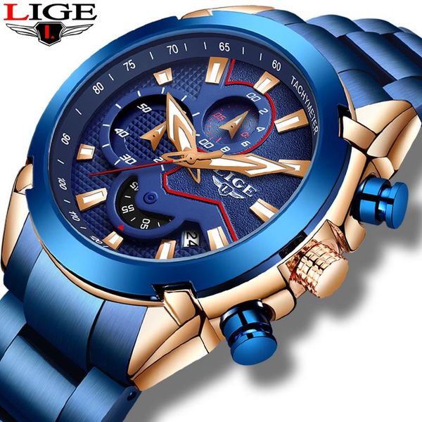 wristwatches lige 2021 fashion mens watches with stainless steel sports chronograph quartz watch men relogio masculino, Slivery;brown
wristwatches lige 2021 fashion mens watches with stainless steel sports chronograph quartz watch men relogio masculino, Slivery;brown