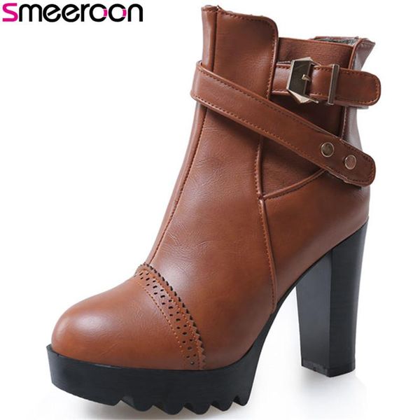 boots smeeroon 2021 spring autumn fashion style women super high heels platform ankle quality pu leather, Black
boots smeeroon 2021 spring autumn fashion style women super high heels platform ankle quality pu leather, Black