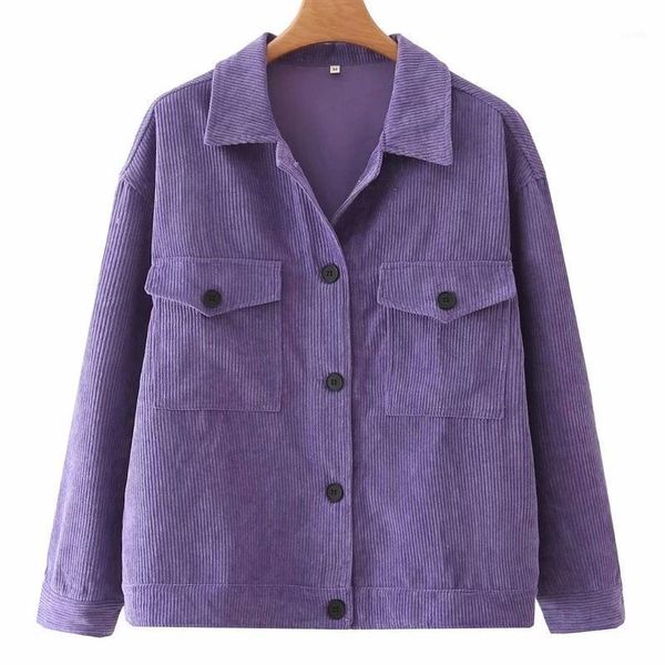 women's jackets american vintage casual long sleeve corduroy jacket women single breasted side pockets fall coats 2021 chic solid loose, Black;brown
women's jackets american vintage casual long sleeve corduroy jacket women single breasted side pockets fall coats 2021 chic solid loose, Black;brown