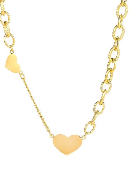 firebros gold silver color stainless steel heart pendant necklace street aesthetic elegant choker collar women girl kpop jewelry, Golden;silver
firebros gold silver color stainless steel heart pendant necklace street aesthetic elegant choker collar women girl kpop jewelry, Golden;silver