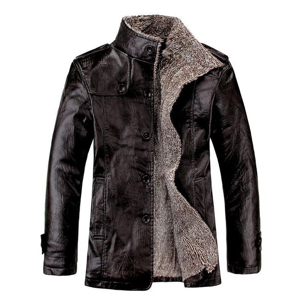 men's jackets autumn and winter standing collar with fleece thick japanese business leisure pu washed jacket fat size leath, Black;brown
men's jackets autumn and winter standing collar with fleece thick japanese business leisure pu washed jacket fat size leath, Black;brown