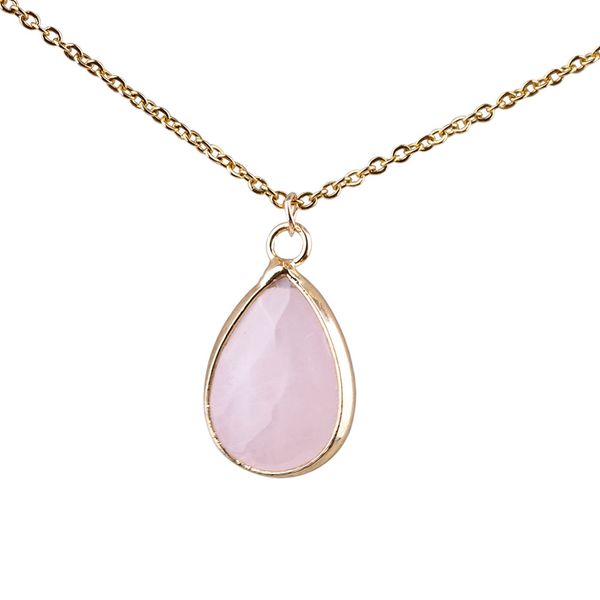 rose quartz powder pink crystal copper pendant stainless steel chain necklace, Silver
rose quartz powder pink crystal copper pendant stainless steel chain necklace, Silver