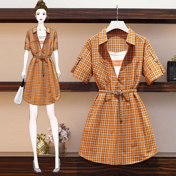 2020 summer new large women's clothing fat sister shows thin foreign style, age reduction, belly covering fake two shirt dresses, Black;gray
2020 summer new large women's clothing fat sister shows thin foreign style, age reduction, belly covering fake two shirt dresses, Black;gray