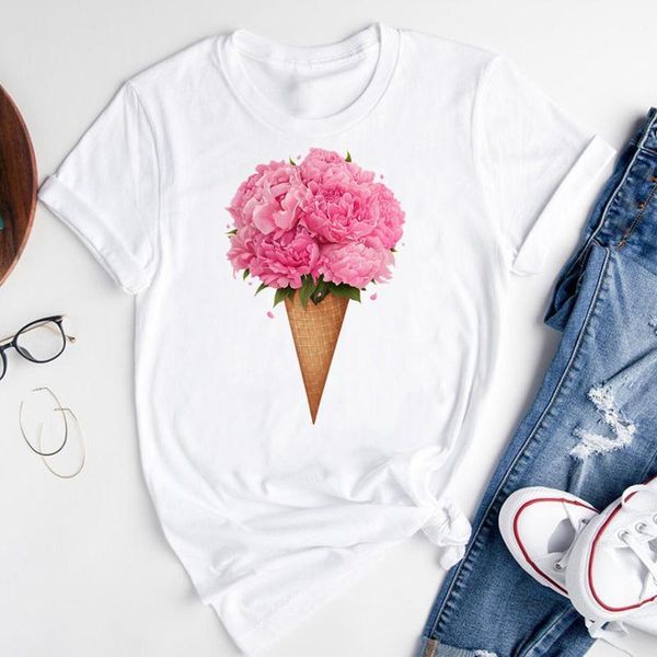 women's t-shirt women graphic cartoon ice flower floral 90s short sleeve summer fashion print female clothes tees tshirt, White
women's t-shirt women graphic cartoon ice flower floral 90s short sleeve summer fashion print female clothes tees tshirt, White