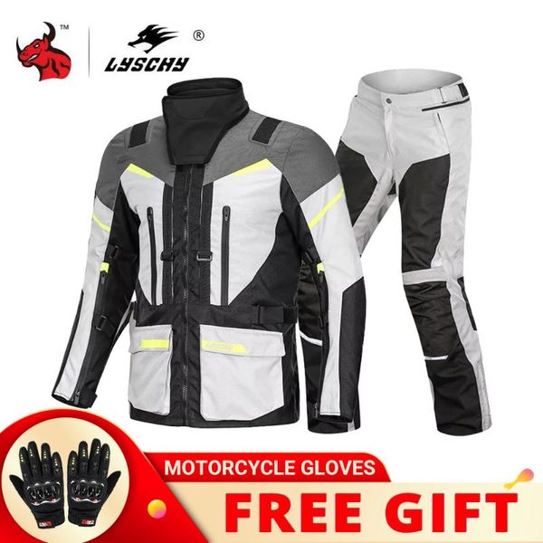 motorcycle apparel lyschy jacket men waterproof moto cold-proof autumn winter motorbike riding