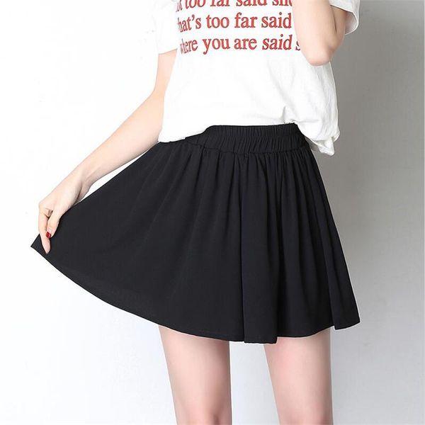 women's shorts summer korean style students big size m-7xl girl 2021 women chiffon skirts elastic waist loose wide leg, White;black
women's shorts summer korean style students big size m-7xl girl 2021 women chiffon skirts elastic waist loose wide leg, White;black