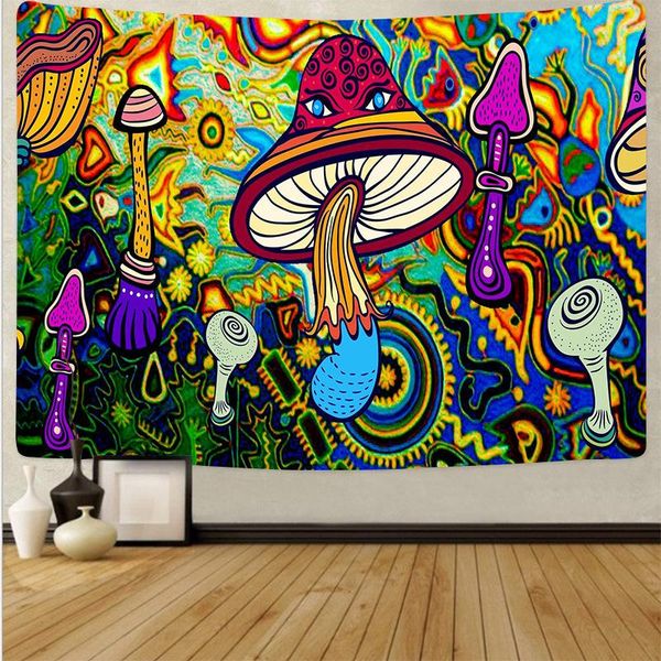 tapestries evil eye mushroom tapestry wall decoration livingroom tapisserie murale tissus trippy