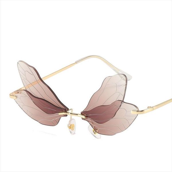 fashion rimless dragonfly wing sunglasses women vintage clear ocean lens eyewear elf fairy sun glasses anti reflection uv400, White;black
fashion rimless dragonfly wing sunglasses women vintage clear ocean lens eyewear elf fairy sun glasses anti reflection uv400, White;black