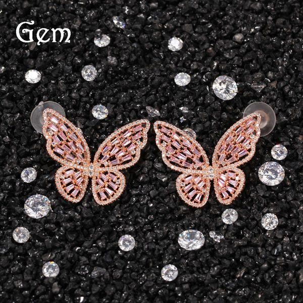 exaggerated butterfly earrings daily versatile zircon inlaid punk fashion earrings niche design multicolor earrings, Silver
exaggerated butterfly earrings daily versatile zircon inlaid punk fashion earrings niche design multicolor earrings, Silver