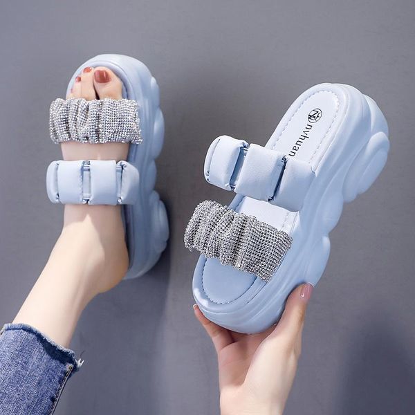 slippers summer rhinestone high platform women outdoor fashion thick bottom sandals woman 2021 wedge heels beach shoes, Black
slippers summer rhinestone high platform women outdoor fashion thick bottom sandals woman 2021 wedge heels beach shoes, Black