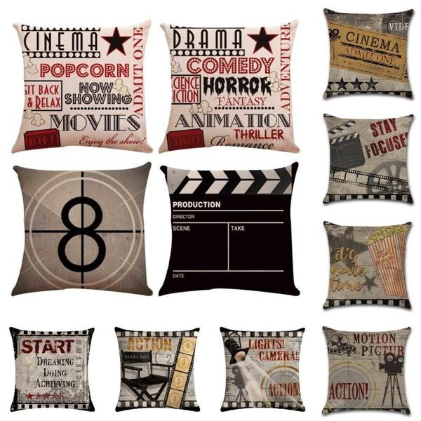 cushion/decorative pillow sale vintage movie production film letters cushion cover retro cinema linen decorative pillows sofa chair throw ca
cushion/decorative pillow sale vintage movie production film letters cushion cover retro cinema linen decorative pillows sofa chair throw ca