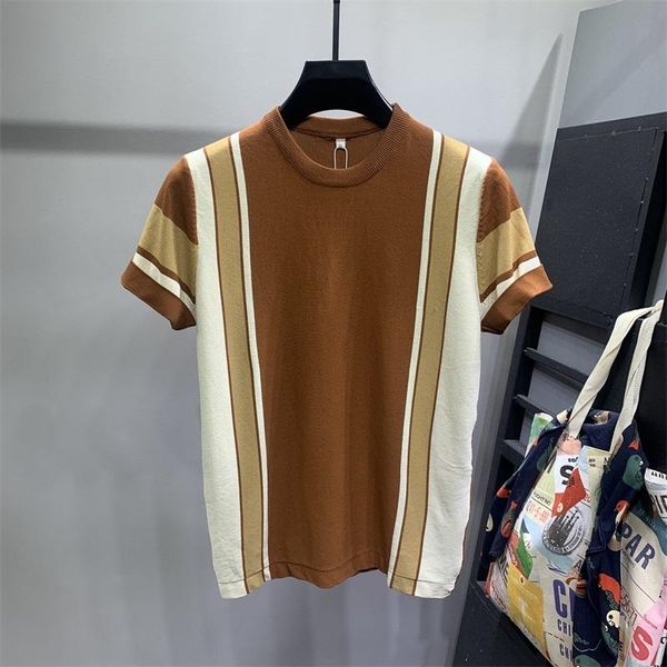 men's t-shirts summer 2022 men contrast colors knitted fashion short sleeve o-neck slim fit pullover casual tees homme plus size b214, White;black
men's t-shirts summer 2022 men contrast colors knitted fashion short sleeve o-neck slim fit pullover casual tees homme plus size b214, White;black