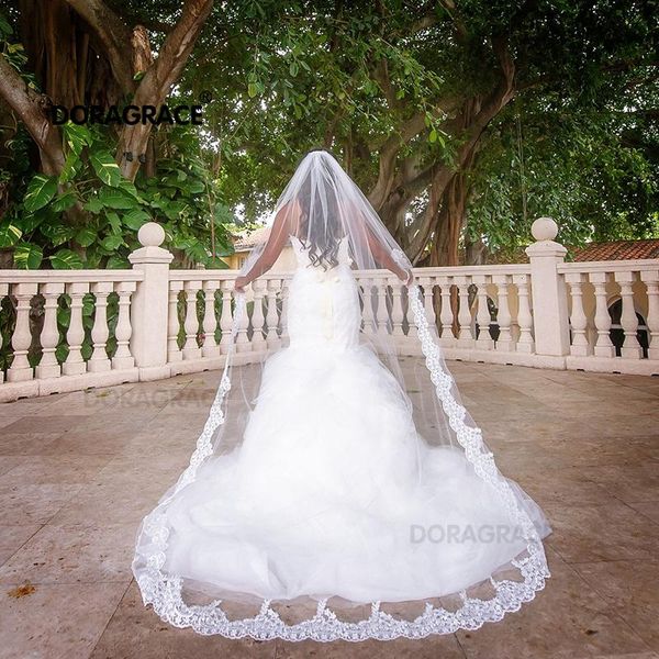 bridal veils doragrace one layer long elegant floral lace cathedral wedding veil with comb -ivory or white approx 3m, Black
bridal veils doragrace one layer long elegant floral lace cathedral wedding veil with comb -ivory or white approx 3m, Black
