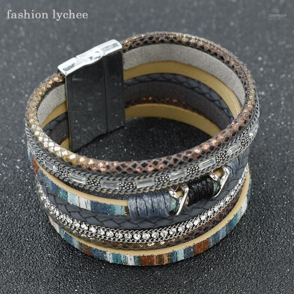 charm bracelets fashion lychee bohemian weave artificial leather multilayer bracelet for women vintage ethnic banquet, Golden;silver
charm bracelets fashion lychee bohemian weave artificial leather multilayer bracelet for women vintage ethnic banquet, Golden;silver