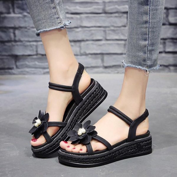 new flowers open-toe women sandals wedge hollow out women outdoor cool platform shoes beach summer sandals, Black
new flowers open-toe women sandals wedge hollow out women outdoor cool platform shoes beach summer sandals, Black