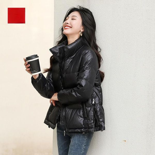women's down & parkas women fashion winter puffer jacket female loose long sleeve coat solid warm oversize ladies white duck coats q105, Black
women's down & parkas women fashion winter puffer jacket female loose long sleeve coat solid warm oversize ladies white duck coats q105, Black