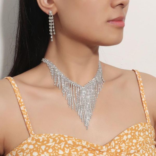 earrings & necklace super luxury claw chain set of two sets dress wedding hundred with jewelry, Silver
earrings & necklace super luxury claw chain set of two sets dress wedding hundred with jewelry, Silver
